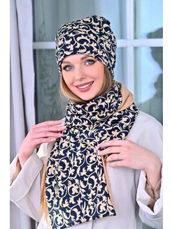 Комплект шапка и шарф zolotaya marka 355862525 купить за 2 032 ₽ в интернет-магазине Wildberries