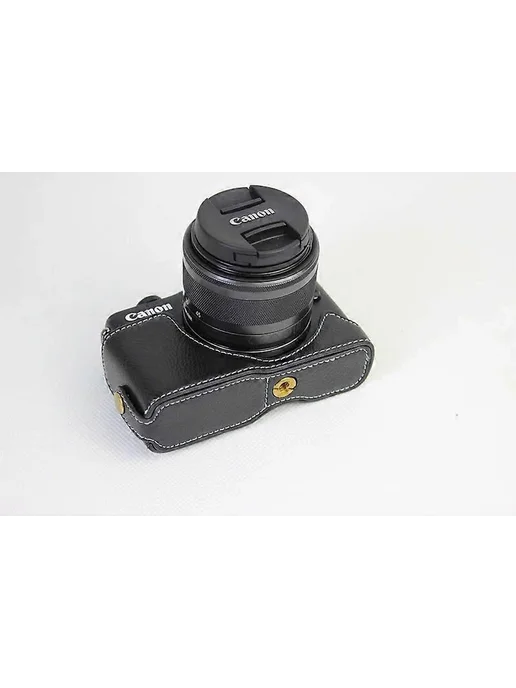 Чехол для Canon EOS M200 M100 черный Цв Коричневый, черный, фото 2