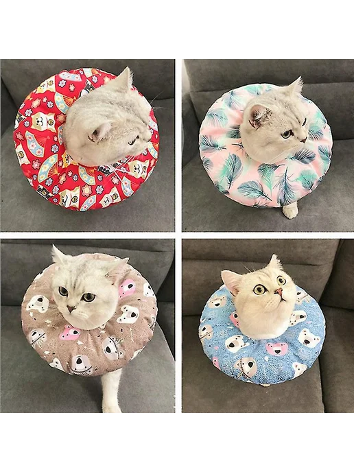 Защитный водонепр кол для кошек Р. M Цв. Aojiao cat gray, серый, фото 4