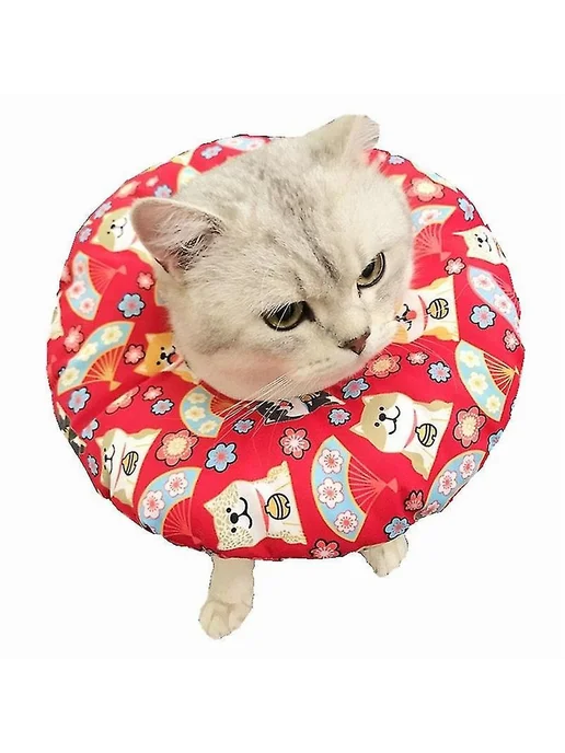 Защитный водонепр кол для кошек Р. M Цв. Aojiao cat gray, фиолетовый, фото 2