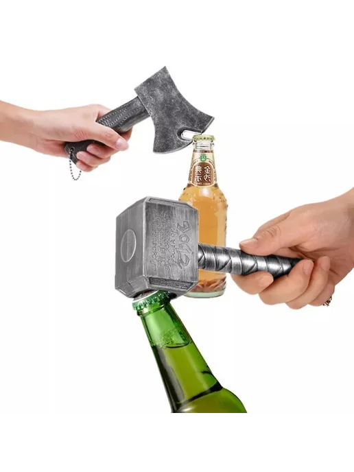 Магнитный открывалка пива молот Тора Цв Без магнита AX, вариант, фото 2
