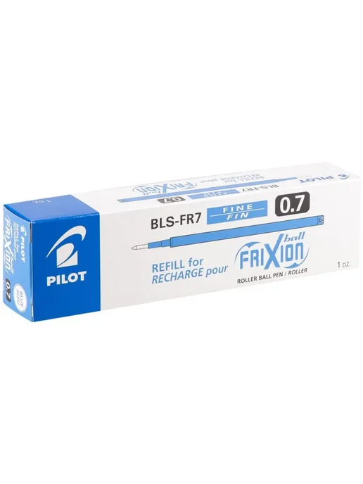 PILOT Набор 12 шт. - Стержень гелевый Frixion синий 111 мм 0,7 мм, 12 шт, фото 4