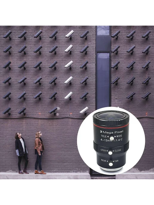 Объектив C-Mount 4-12мм 3МП для CCTV, вариант, фото 3