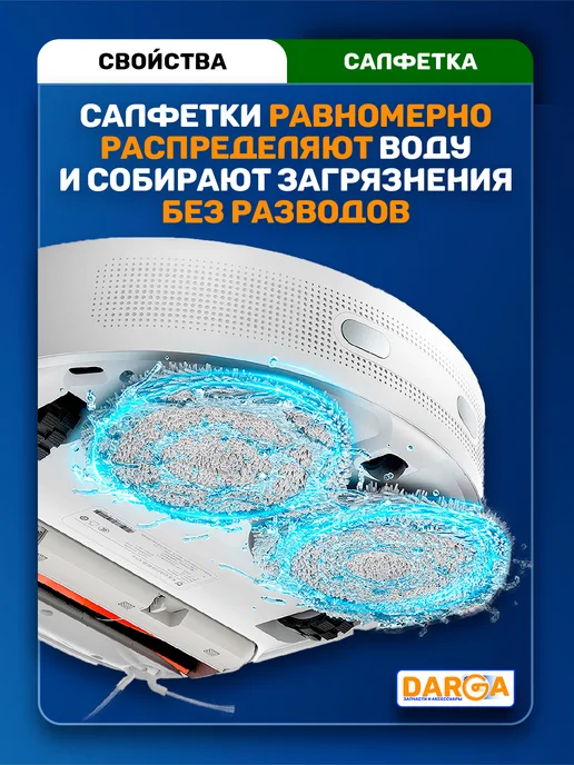 Держатели салфетки, тряпки на пылесос Dreame L40 и др, 4 шт, фото 4