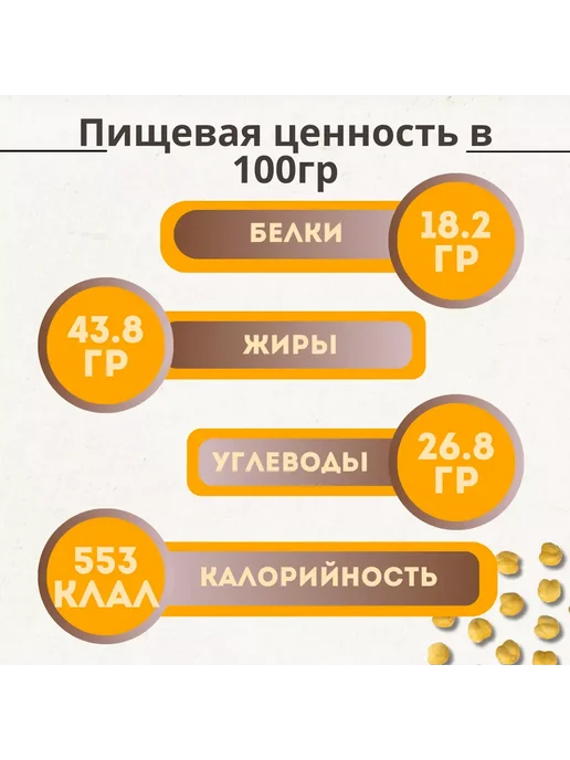 ОРЕХ СИТИ Нут жареный, соленый 1кг, 1 кг, фото 3