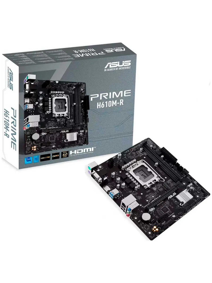 Asus Материнская плата PRIME H610M-R-SI (LGA1700, mATX)