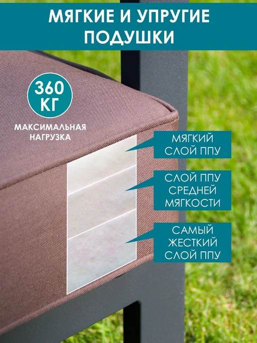 Callisto giardino Диван садовый 3-х местный с двумя подлокотниками G401.1Е04, вариант, фото 4