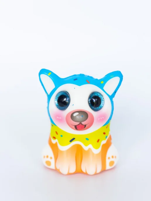 DECORICA TOYS Игрушка сквиш мягкая Песик маленький, голубой, фото 2