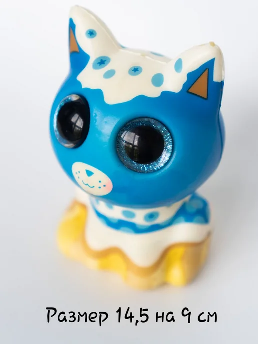 DECORICA TOYS Игрушка сквиш мягкая большая кошка, синий, фото 4