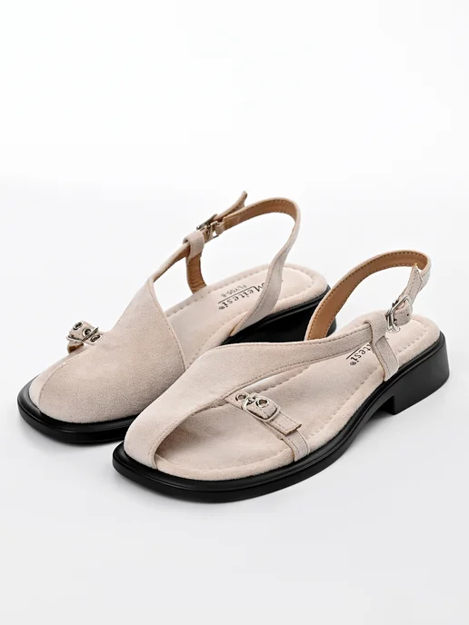 Letsgo Shoes Босоножки летние, бежевый, фото 5