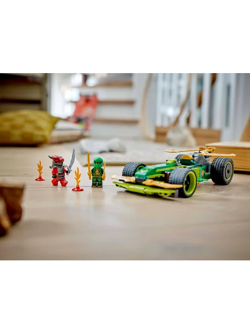 LEGO Ninjago Инерционный гоночный автомобиль Ллойда 71828, зеленый, фото 6
