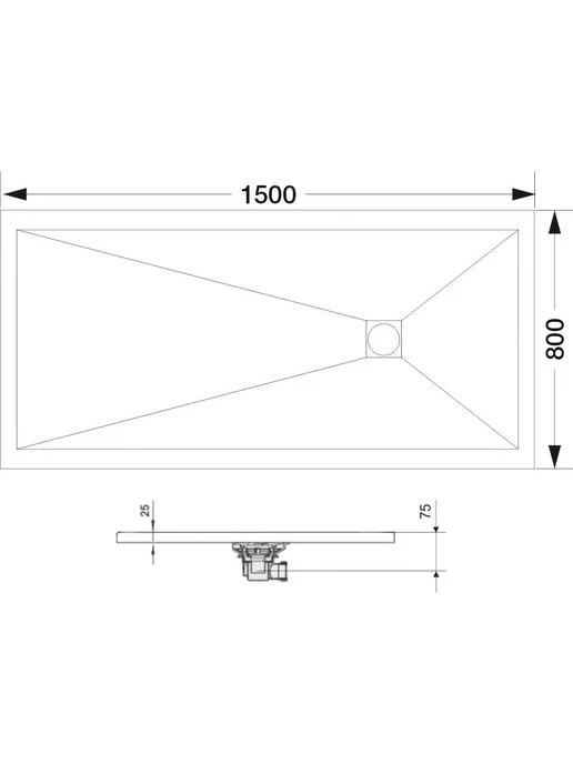 RGW Поддон для душа Stone Tray ST-158W 80х150, 80x150, фото 3