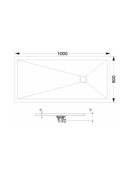 RGW Поддон для душа Stone Tray ST-0109G с сифоном, вариант, фото 3