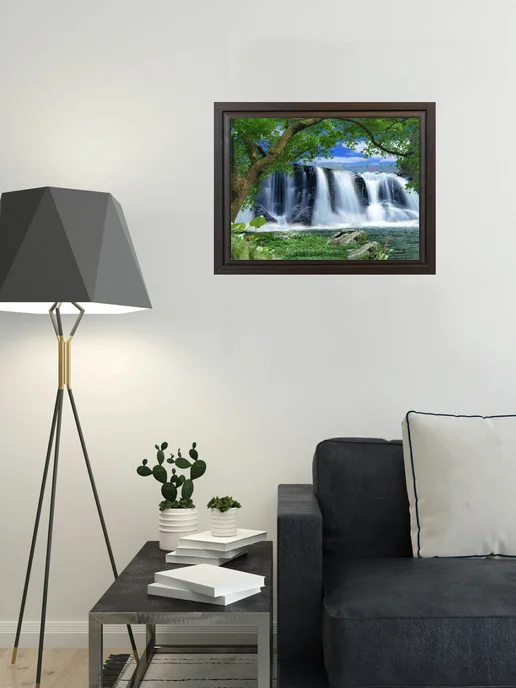 Safashop Картина 5Д на стену в рамке "Водопад" 30х40 см, 30x40 см, фото 3