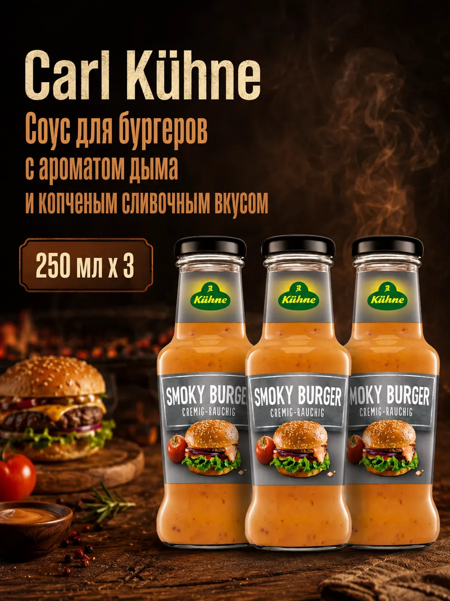 Соус для бургеров ароматом дыма и копченым сливочным вкусом