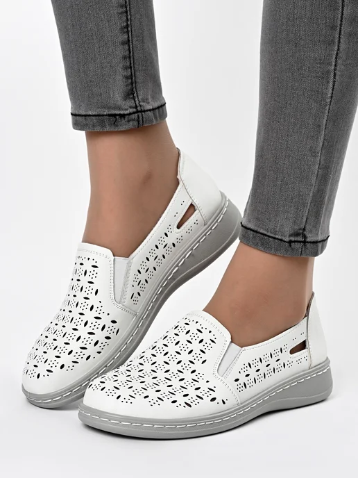 Letsgo Shoes Мокасины, белый, фото 2