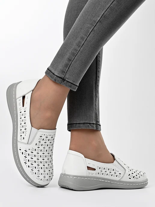Letsgo Shoes Мокасины, белый, фото 3