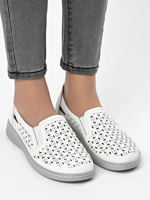 Letsgo Shoes Мокасины, белый, фото 4