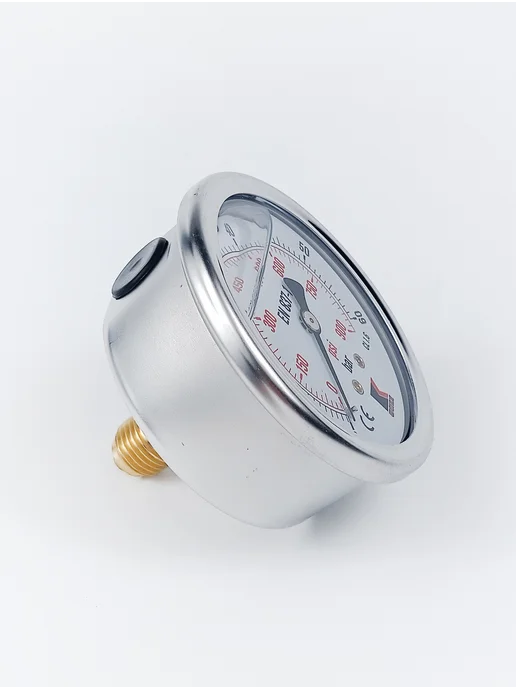 Манометр гидравлический, 250 бар (3500 psi), 63 мм, осевой, серый, фото 5