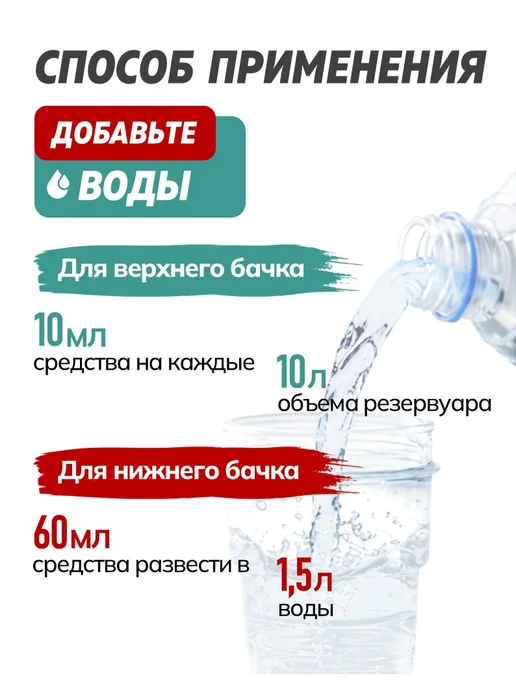 Жидкость для биотуалета, универсальная, концентрат, 1 л, фото 6