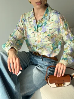 Хлопковая рубашка летняя с длинным рукавом HELLO MODA! 358635903 купить за 2 218 ₽ в интернет‑магазине Wildberries