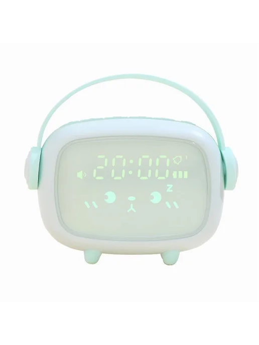 LED часы-будильник для детей Цв зелёный, зеленый, фото 2