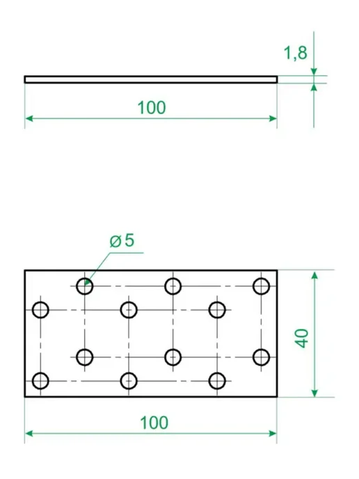 Стройбат Пластина соединительная 40 х 100 мм (10 шт), 40x100 мм, 10 шт, фото 4