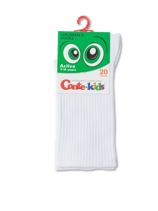 CONTE-KIDS носки ACTIVE удлиненные, белый