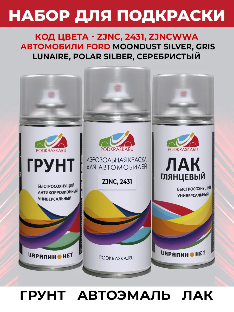 Набор для покраски кузова Ford ZJNC Серебристый, Moondust