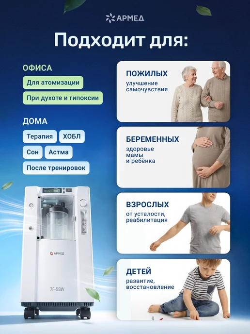 Армед Кислородный концентратор 7F-5BW, вариант, фото 4