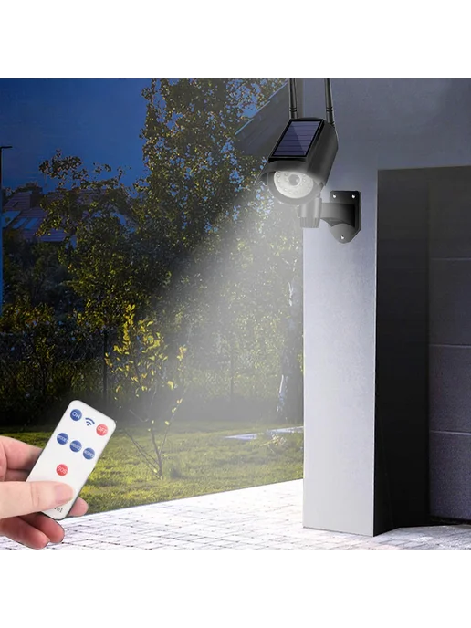 Сенсорная камера с LED для сада Цв Белый T, черный, фото 2