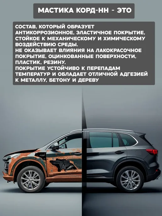 MasterWAX Антикоррозийная полимерно-битумная мастик 1 кг Корд-НН, 1 кг, фото 4