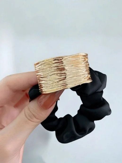 Hair Candy Резинки для волос объёмная с металлической вставкой, вариант, фото 2