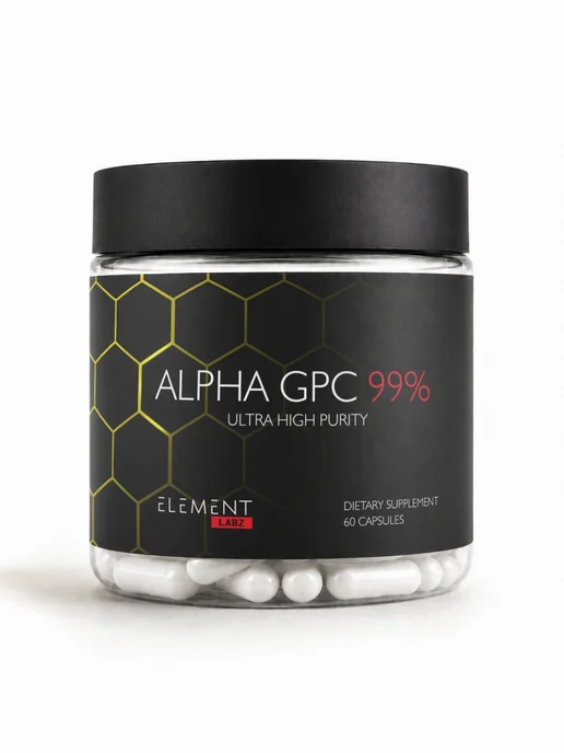 Element Labz Alpha GPC 99% Альфа ГФХ 400мг, 60 капсул, вариант, фото 7