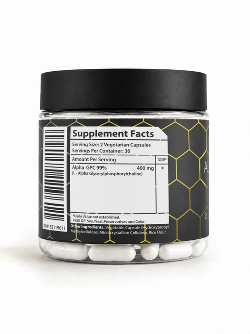 Element Labz Alpha GPC 99% Альфа ГФХ 400мг, 60 капсул, вариант, фото 8