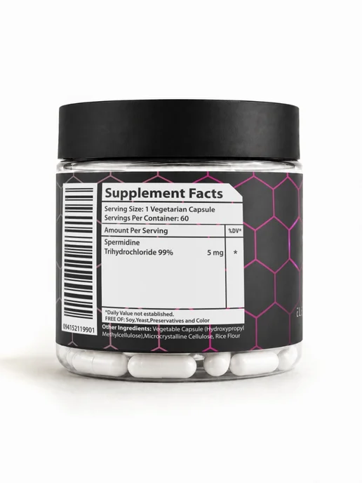 Element Labz Спермидин (Spermidine) 5 мг, 60 капсул, антиоксидант, 200 мл, фото 8