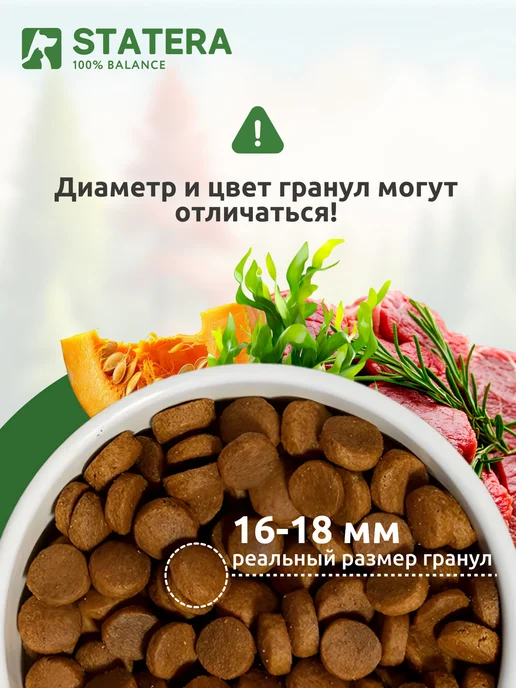 Сухой корм STATERA 100% balance для собак, крупные, ягненок, 15 кг, фото 4