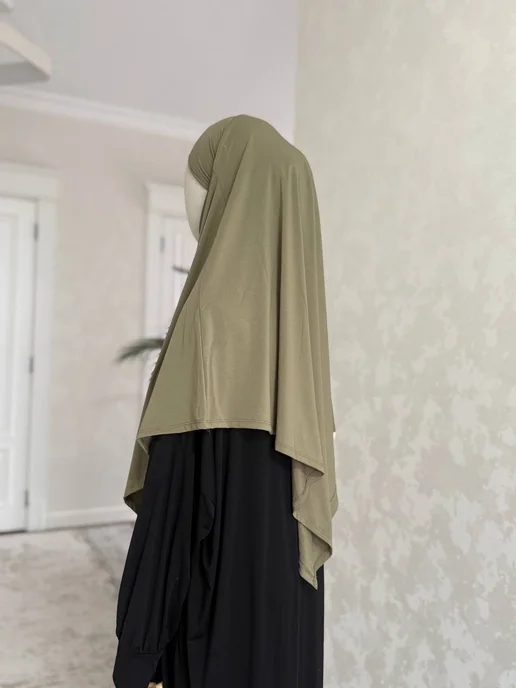 Muslim style Химар египетский на резинке серый, зеленый, фото 3