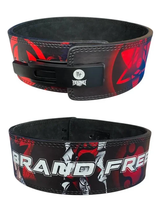 Sandra Shop Пояс для пауэрлифтинга Anime edition Sasuke, красный, фото 2