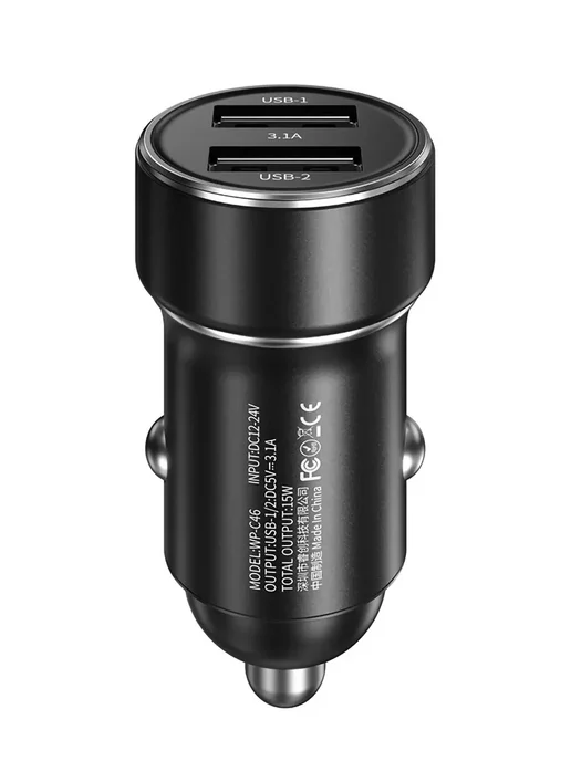 WEKOME Автомобильное зарядное устройство StarRoad 15W WP-C46 Black, 15 Вт