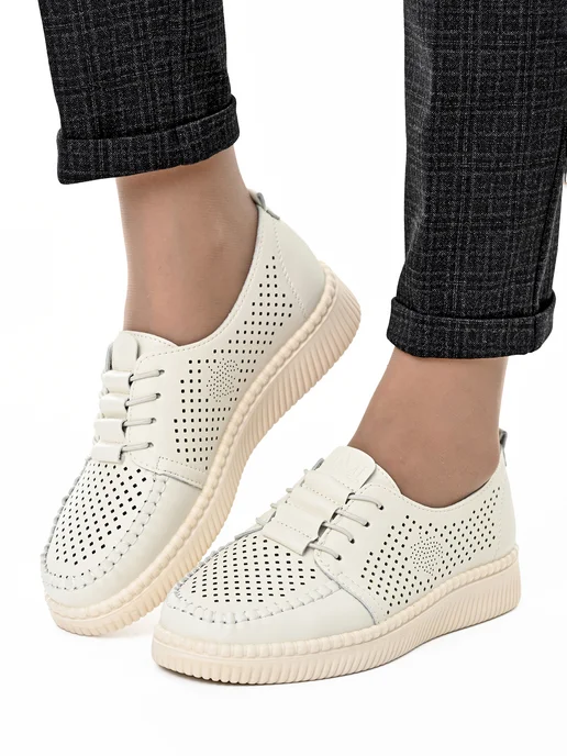 Hit Shoes мокасины женские летние, бежевый