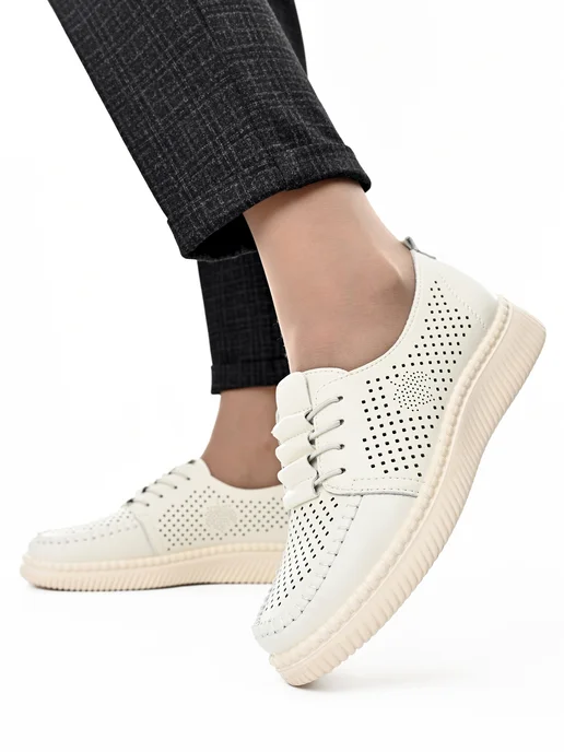 Hit Shoes мокасины женские летние, бежевый, фото 4