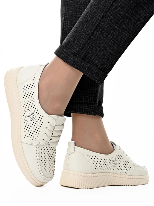 Hit Shoes мокасины женские летние, бежевый, фото 5
