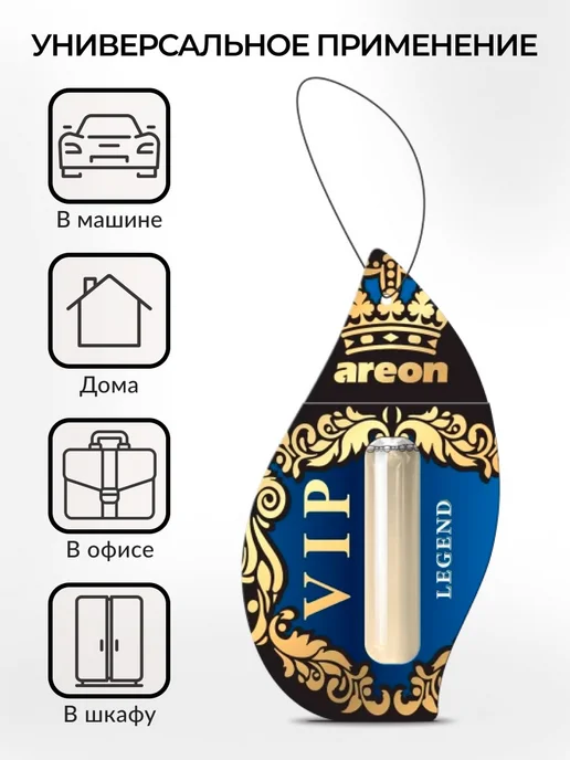 areon Ароматизатор в машину гелевый подвесной Легенда 5 мл, 5 мл, фото 4