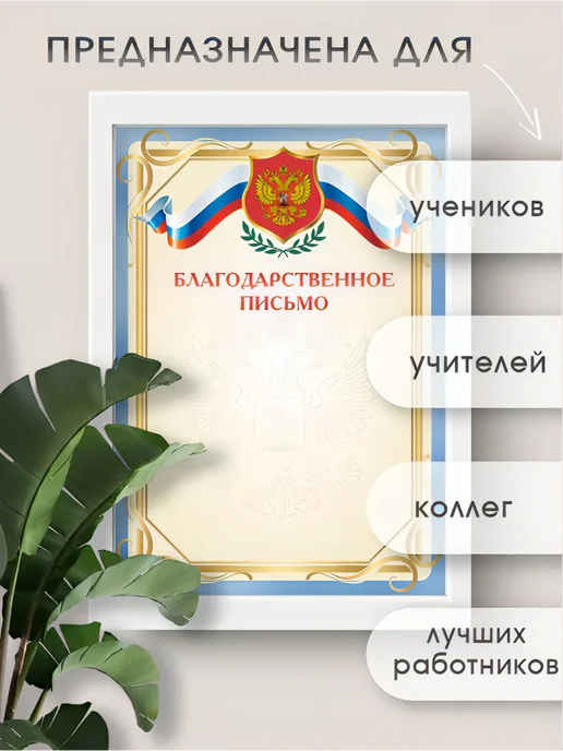 Про Бел Благодарственное письмо с гербом набор 40 штук, голубой, фото 3