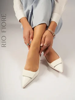 Туфли на низком каблуке свадебные слингбэки Rio Fiore 360739818 купить за 3 179 ₽ в интернет-магазине Wildberries