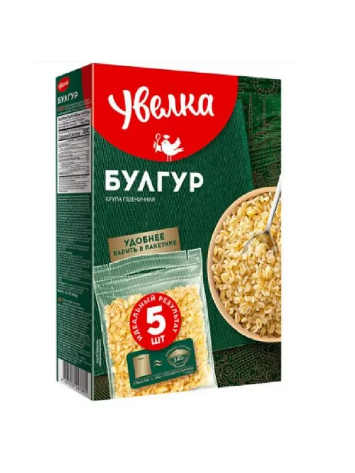 Увелка Крупа Булгур, 5 пакетиков, 400 г, 2 уп, 400 г, фото 2
