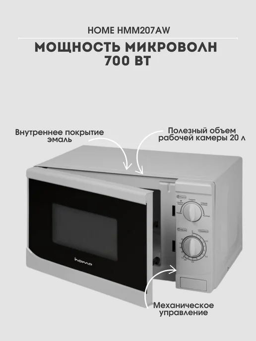 HOME Микроволновая печь 20 л, 20 л, фото 2