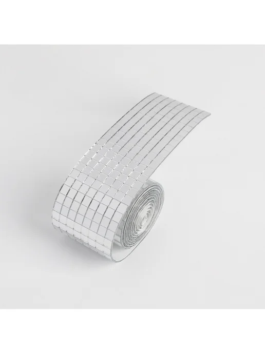 Арт узор Зеркальная мозаика клеевая, 0.5×0.5 см, 8 рядов 4 см × 1 м, вариант, фото 3