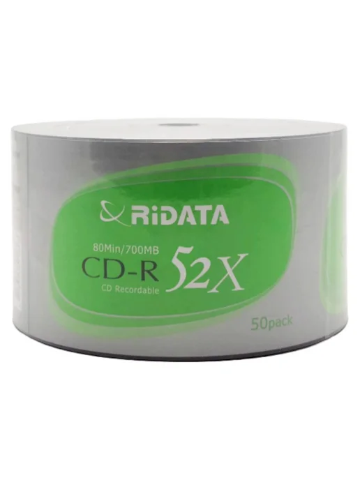 RIDATA Диск CD-R 50 штук в плёнке, 700MB, 52x, 50 шт, фото 2